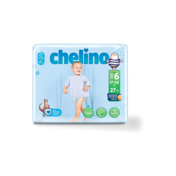 Chelino Pañal T-6. Andando. De 17 A 28 Kg. Bsa. 27 U.