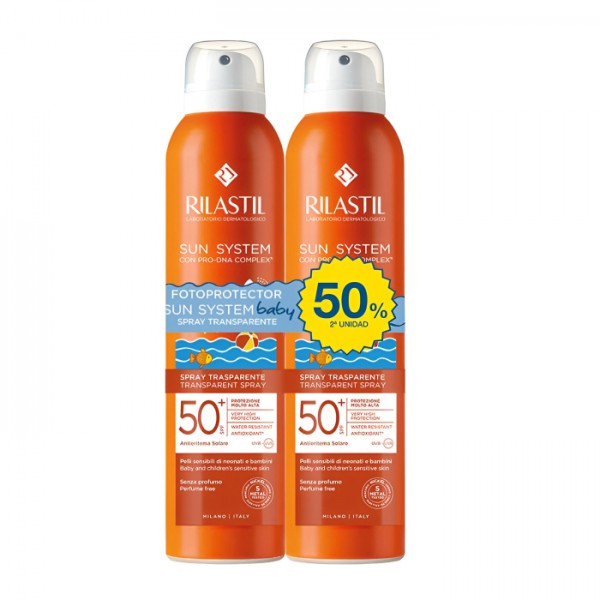 RIL DUPLO SPRAY BABY TRANSP 50+ 2N 50%