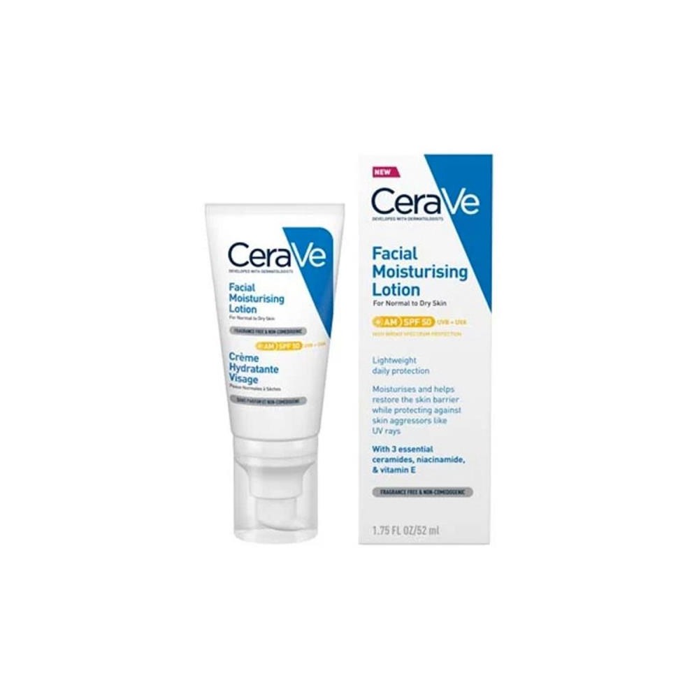 CERAVE LOCIÓN HIDRATANTE ROSTRO SPF50 52ML
