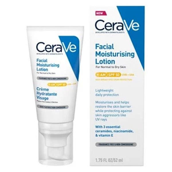 CERAVE LOCIÓN HIDRATANTE ROSTRO SPF50 52ML