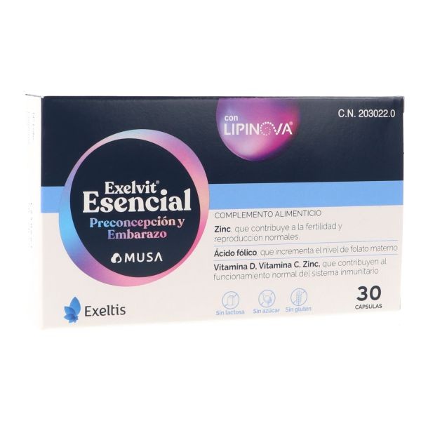 ExelVit Esencial Complemento Alimenticio Preconcepción y...