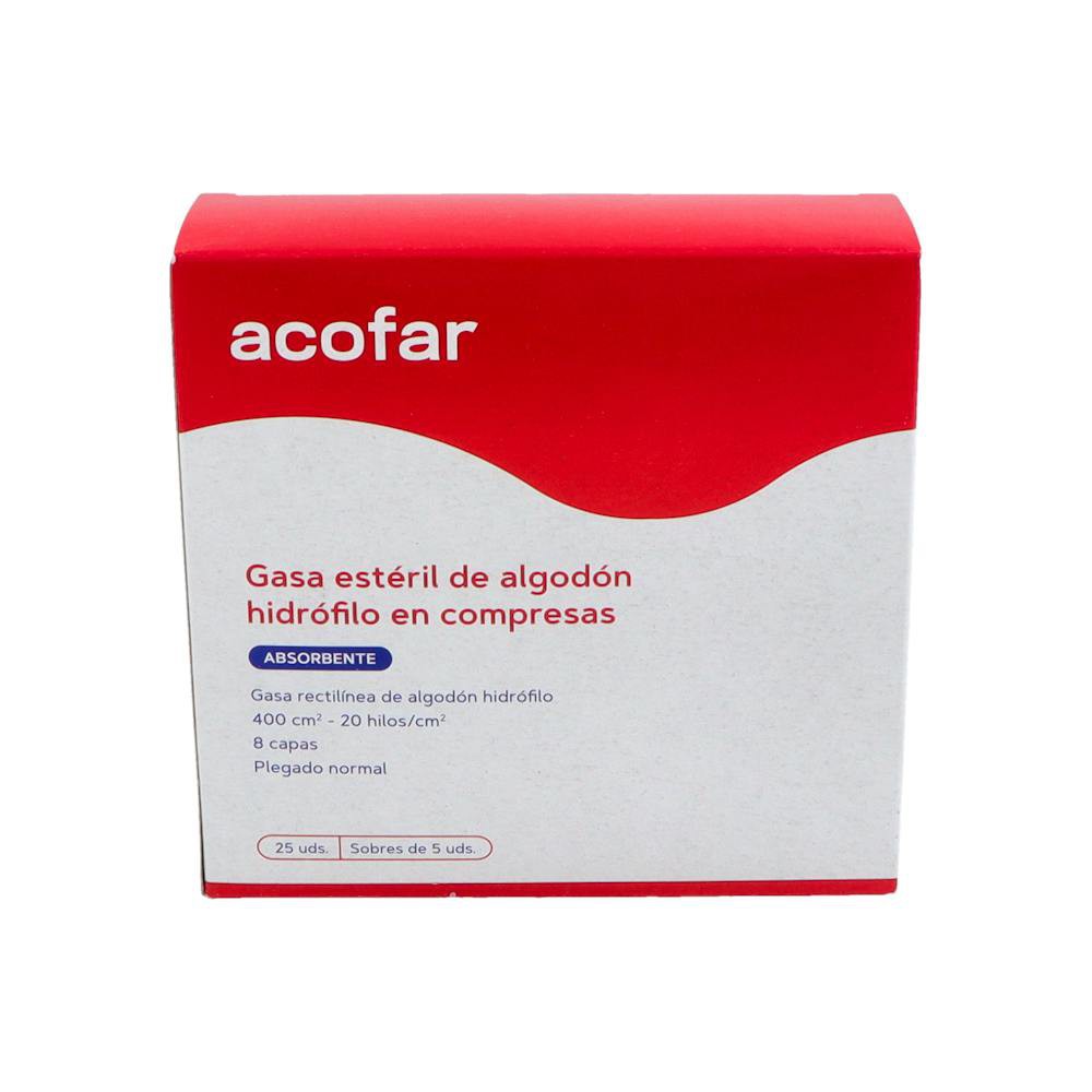 Acofar Gasa Estéril Algodón Hidrófilo Compresas...