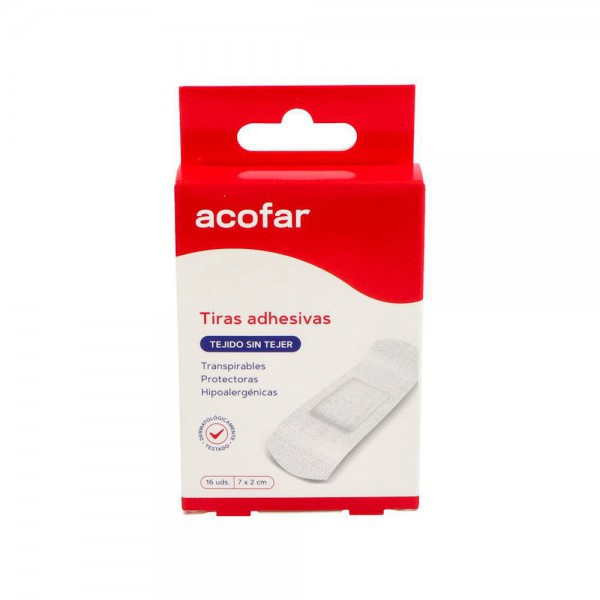 Acofar Tiras Elas. De Tejido Sin Tejer Hipoalerg. 16 Uds.