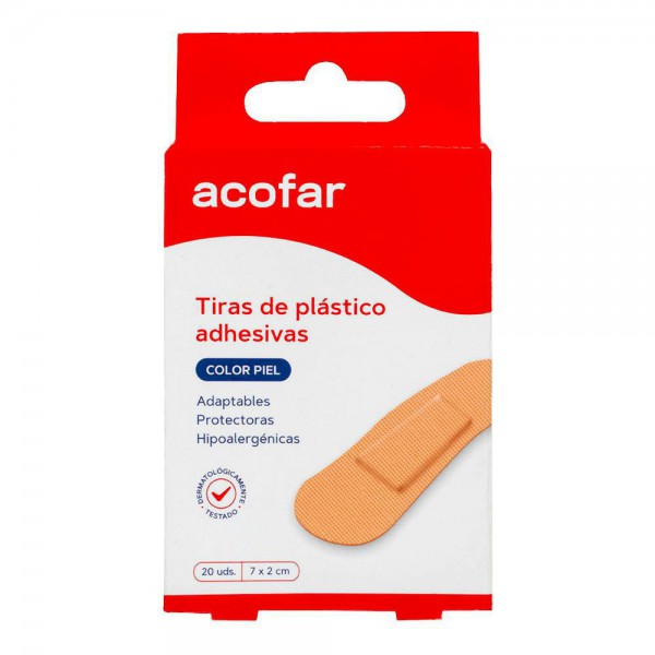 Acofar Tiras De Plastico Color Piel 20 Uds.