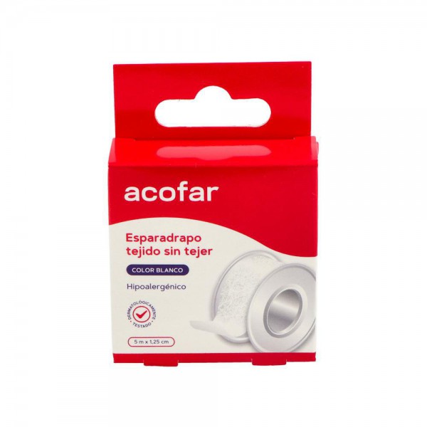 Acofar Esparadrapo T.Sin Tejer Col. Blanco 5X 1,25 Cm