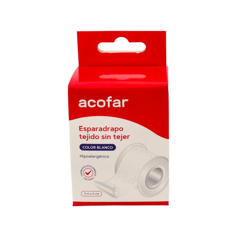 Acofar Esparadrapo T.Sin Tejer Col.Blanco 5 X 5 Cm