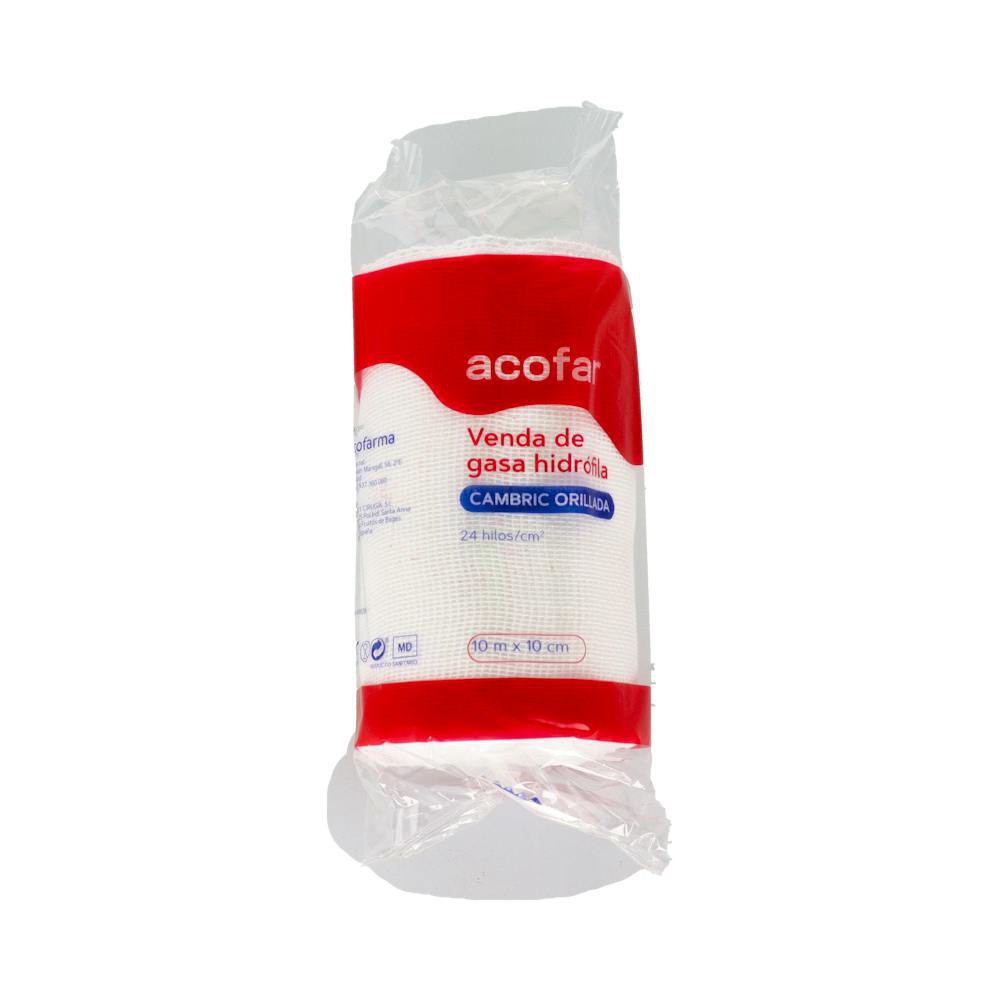 Acofar Venda Gasa Hidrófila Cambric Orillada 10X10