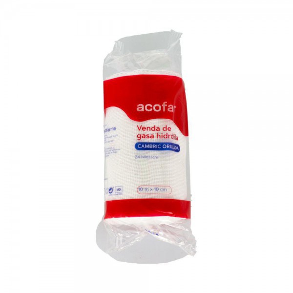 Acofar Venda Gasa Hidrófila Cambric Orillada 10X10