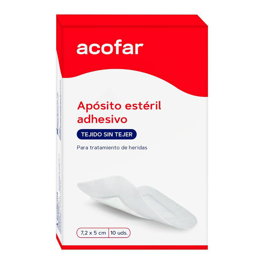 Acofar Aposito Esteril Adhesivo 7,2X5Cm  10Ud