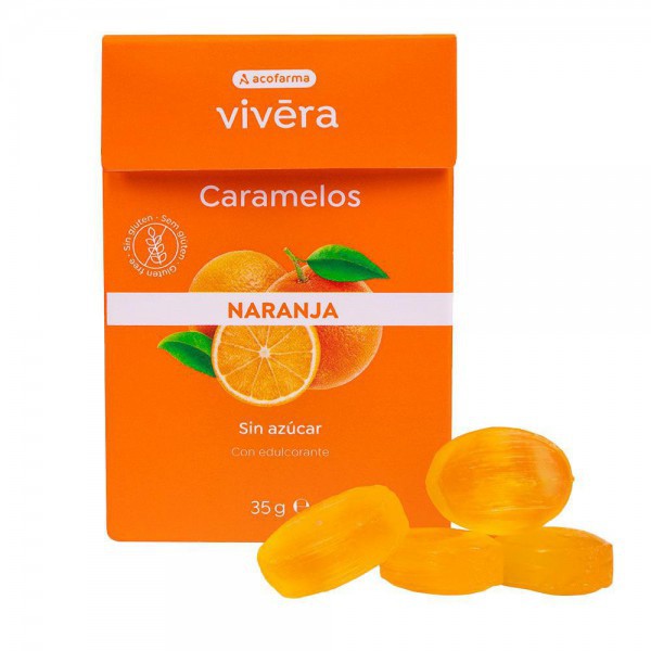 Acof. Vivera Naranja Caramelos S/Azúcar 35 G