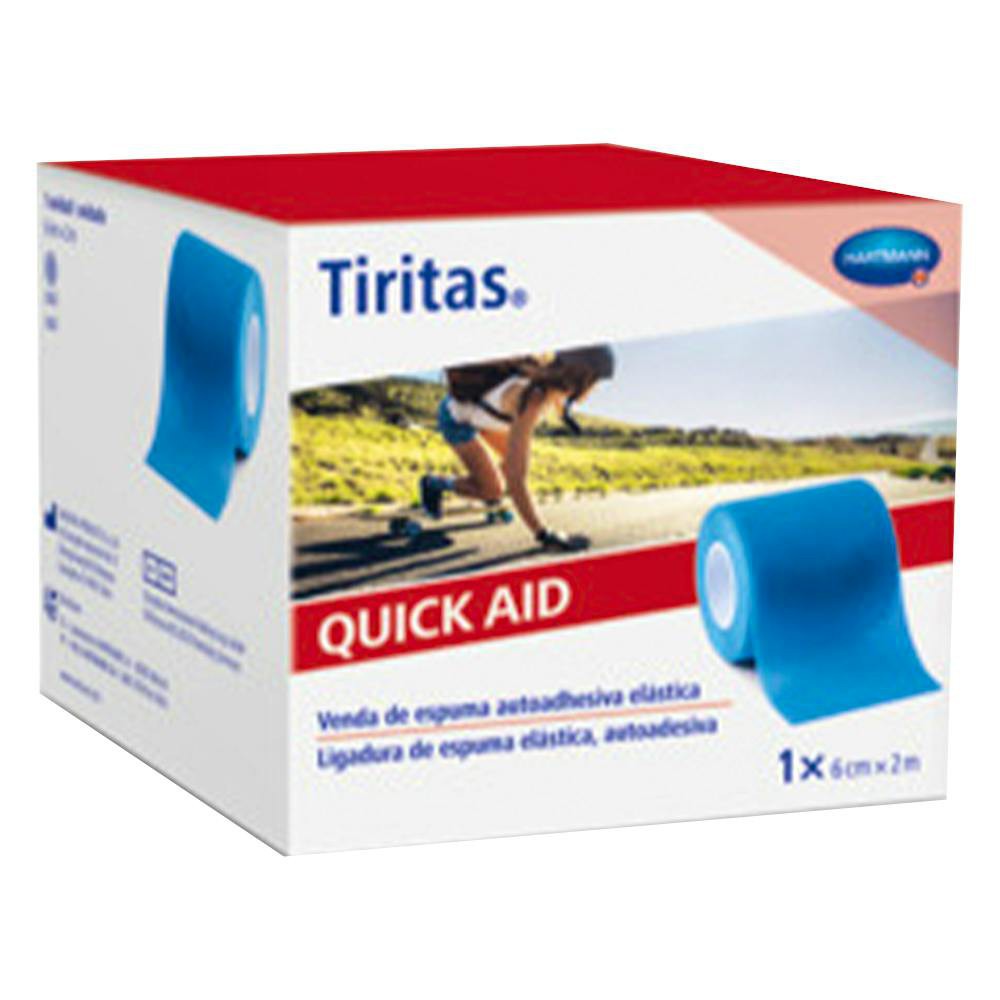 Tiritas Quick Aid 6cmx2m blue 1 ud