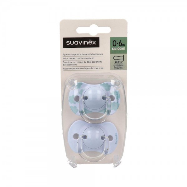 Chupete Fisiologico Suavinex Silicona 0-6 M 2 Un