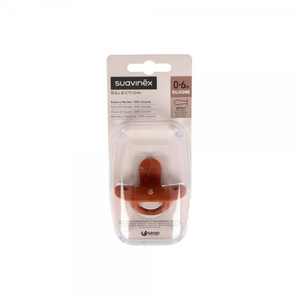 Chupete Suavinex Tetina Fisiologica Todo Silicona 0-6 M 1 Un