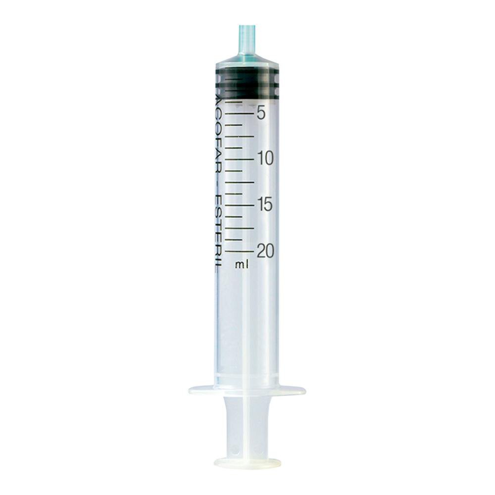 Acofar Jeringa 3 Piezas Esteril Sin Aguja 20 Ml