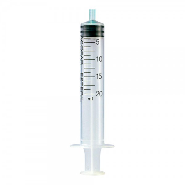 Acofar Jeringa 3 Piezas Esteril Sin Aguja 20 Ml