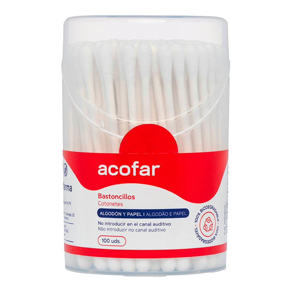 Acofar Bastoncillos Bote Blc 100Un